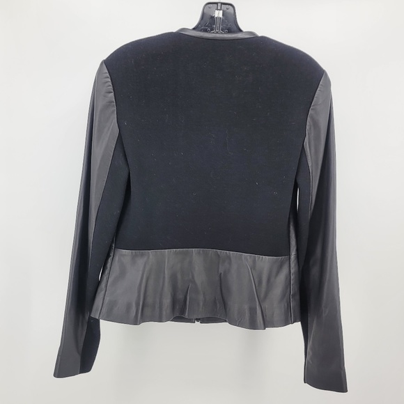 Hinge by Nordstrom Womens Black 100% Lamb Leather Zippered Jacket NWT Size Small - Picture 2 of 16